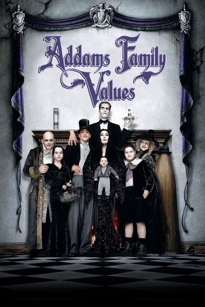 Promotional poster for the 1993 American supernatural black comedy film The Addams Family, based on the characters from the cartoon created by cartoonist Charles Addams and the 1964 television series produced by David Levy