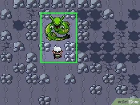 brendan walking up to rayquaza with a green box around them with the wikihow logo in the bottom right

dont know why i have this image