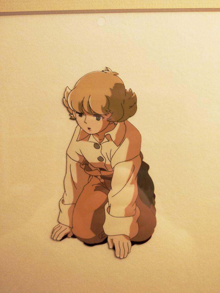 A painted cel of Tima from Metropolis (2001).