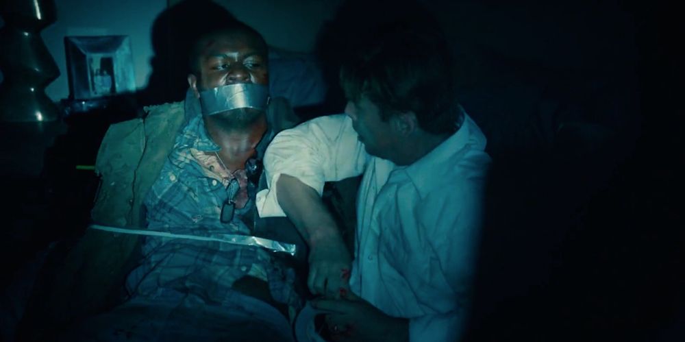 The movie never really goes there with some of the gnarliest fault lines that would appear if a real purge happened.