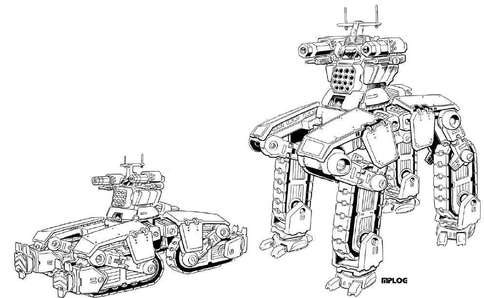 Cyllaros, a 55-ton Quadvee.  The first production model QuadVee, this unit had growing pains, being destroyed on its first combat deployment.  An LRM-15, two Improved Heavy Medium Lasers, and two AP Gauss Rifles give it some punch and anti-infantry ability.

This was meant as a way to game zellbrigen, allowing a commander to field two of these in place of a single 'Mech.  However, the Cyllaros, like all QuadVees, was best viewed as a tank with extra mobility, able to move over difficult terrain and recover from hits to the treads.