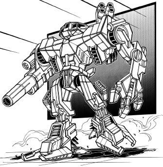 PX-3R Phoenix.  At 50 tons with a top speed of 86 kph, its mobility is enhanced with jump jets, which were still a new technology in 2520.  A PPC serves as the main weapon, backed up by a pair of SRM-2's.  14 single heat sinks keep it cool, so long as you don't jump and alpha strike over and over.

The Phoenix was the Rim Worlds Republic's answer to the Wasp.  Reverse-engineering jump jets proved difficult, to say nothing of making legs that could withstand the landing!