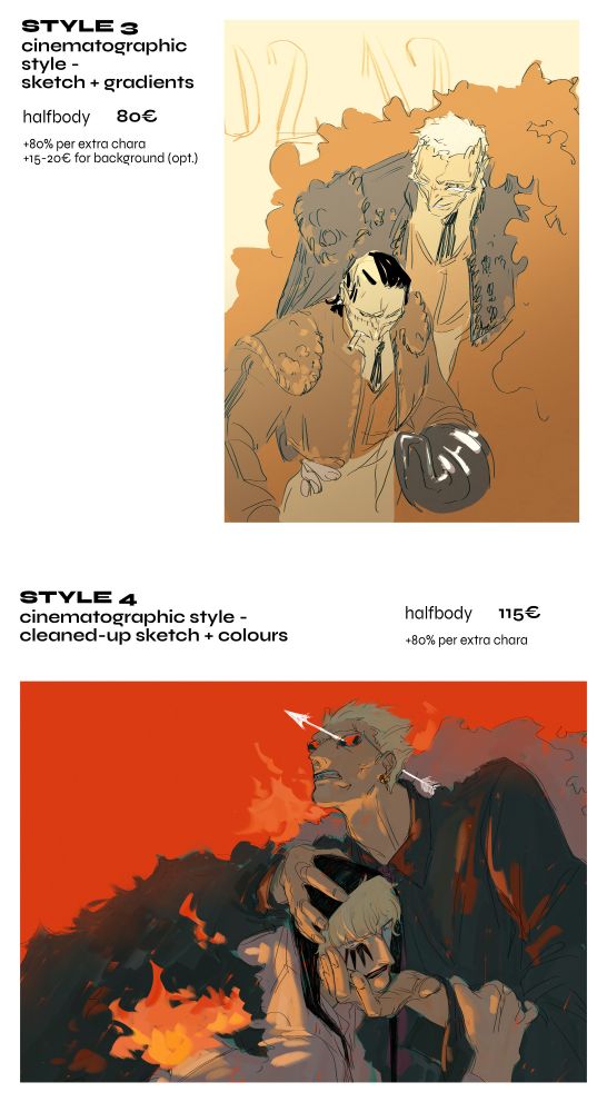 Commission price sheet