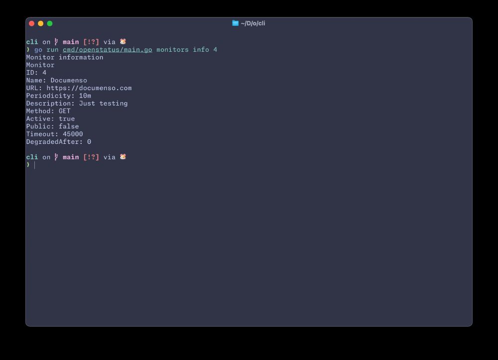 OpenStatus CLI before 