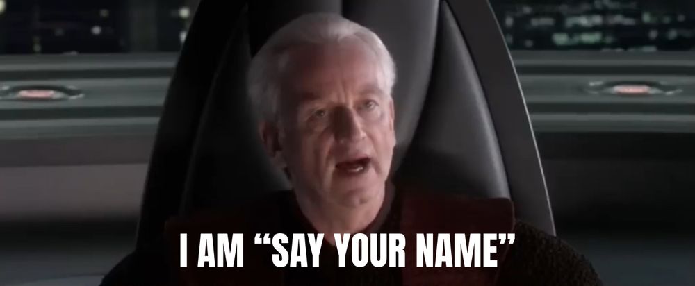 Palpatine saying “I am ‘SAY YOUR NAME’”, what Trump said as NFL spectators booed him out of the stadium.