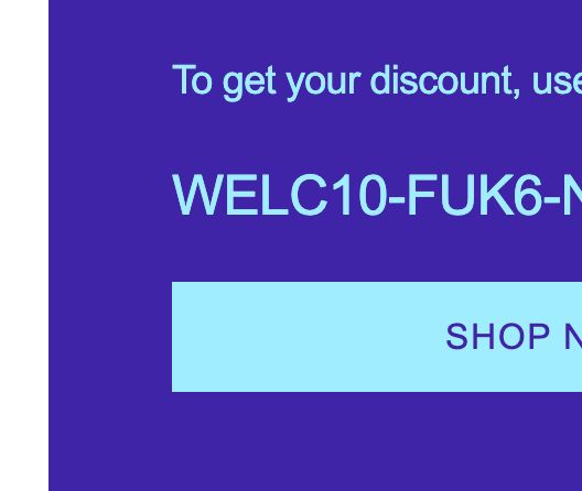 Discount Code from Bose that starts out "WELC10-FUK6"