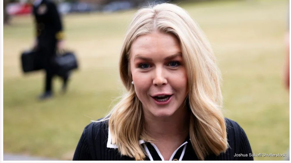 Picture of Karoline Leavitt talking. 