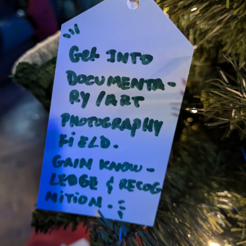 Get into documentary/art photography field. Gain knowledge and recognition.