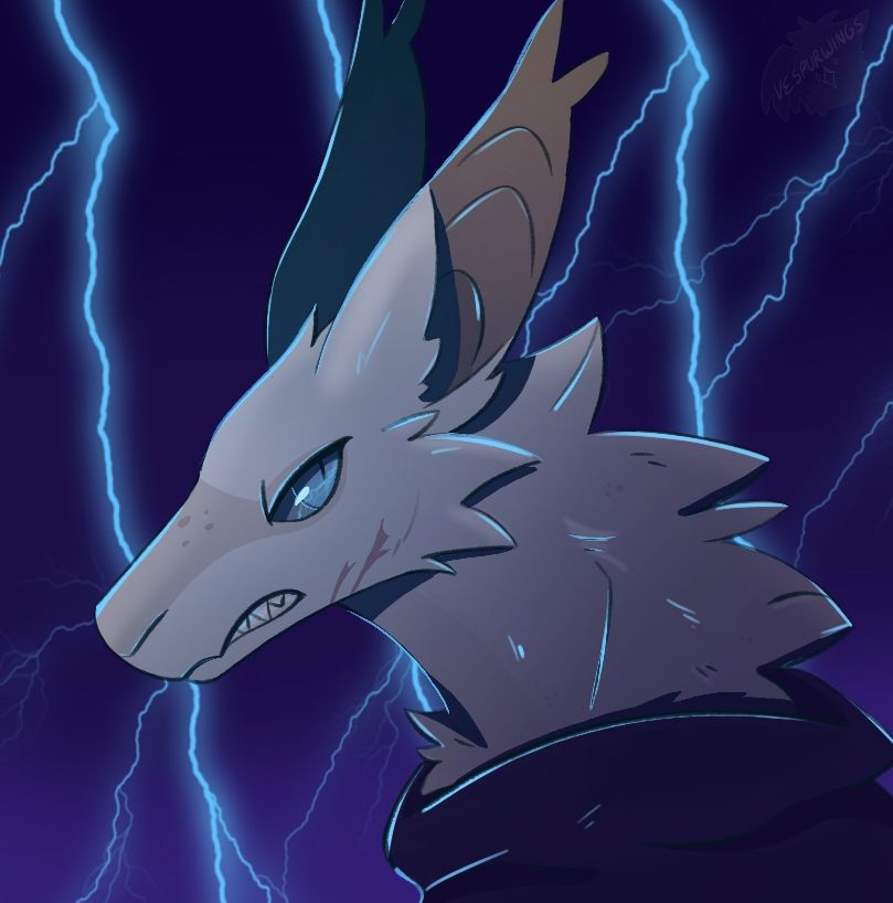 Long eared creature growling 