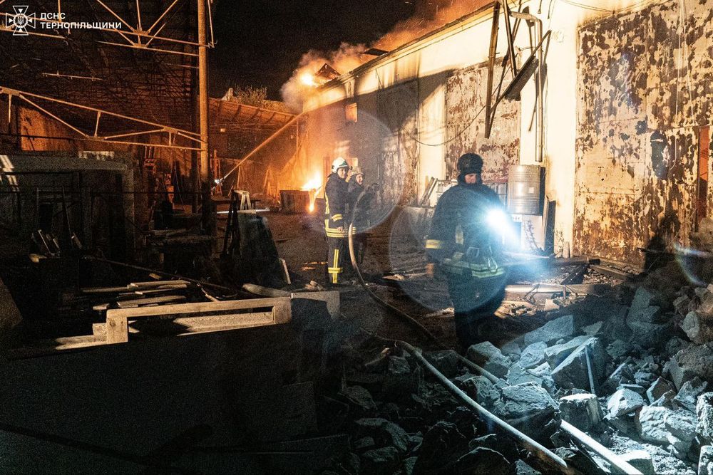 Russian night attack causes fire at industrial facility in Ternopil Oblast - Euromaidan Press