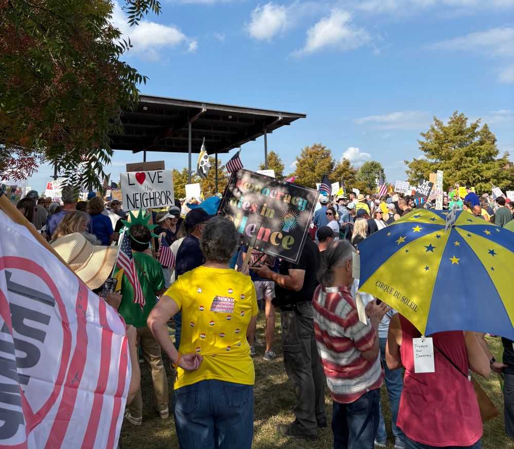 Picture of crowd at No Kings event in Birmingham, AL