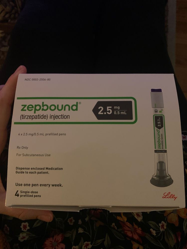 Box of 2.5mg Zepbound injection pens 