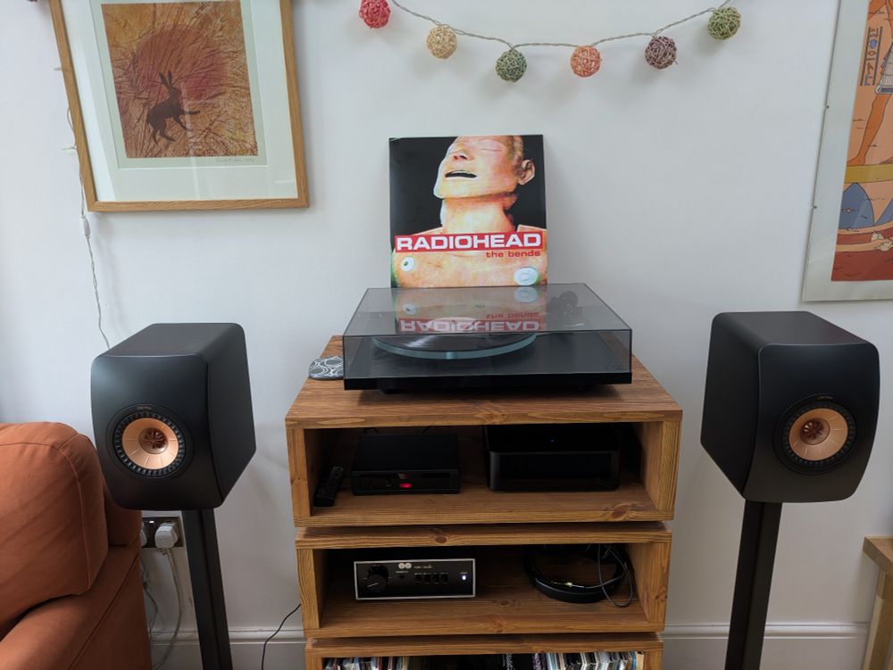 Radiohead's 'The Bends' spinning on a Rega Planar 3 RS 