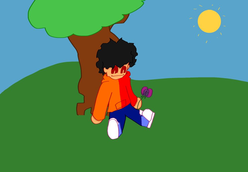 I made this to experiment with self coloring lines but it didn’t work too well though in my opinion 😅.also I thought it would be interesting that instead of just having a random flower I drew one that has a meaning. I could be wrong but sweet peas mean bliss