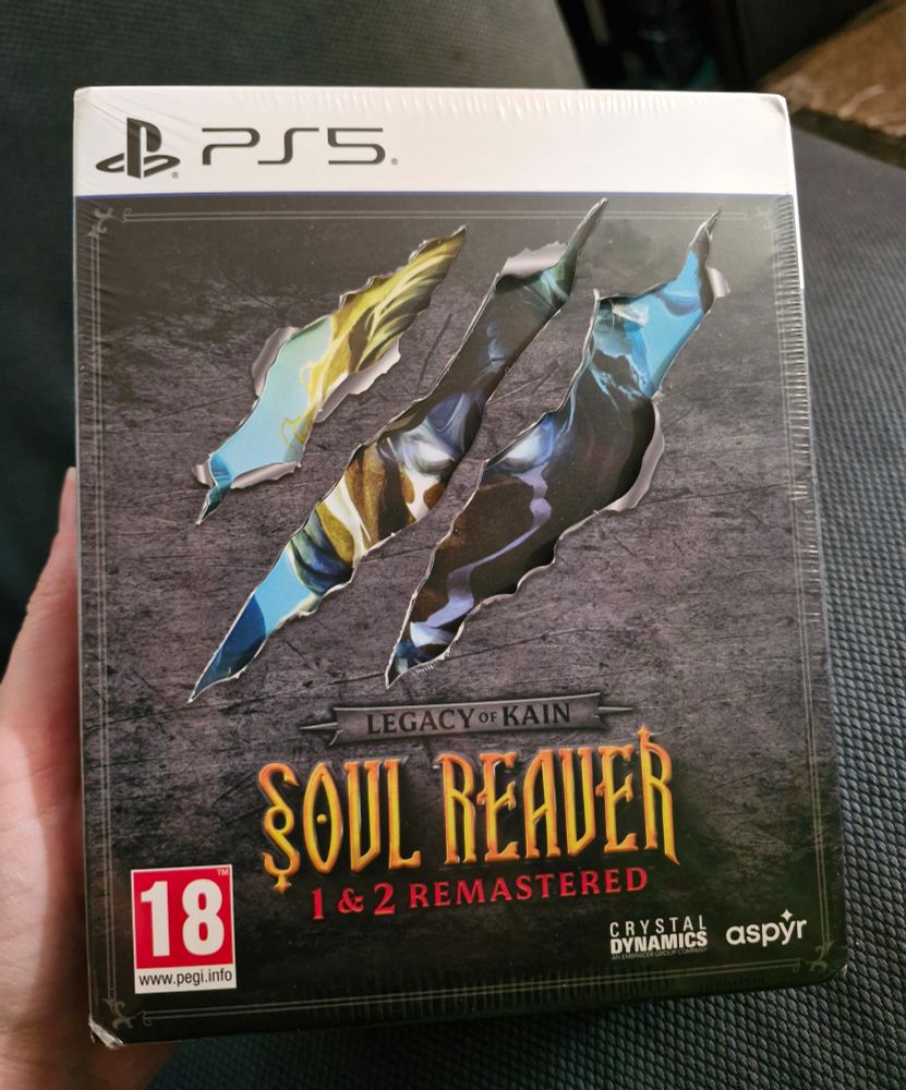 the box for the hard copy of Soul Reaver 1 & 2 remaster on ps5