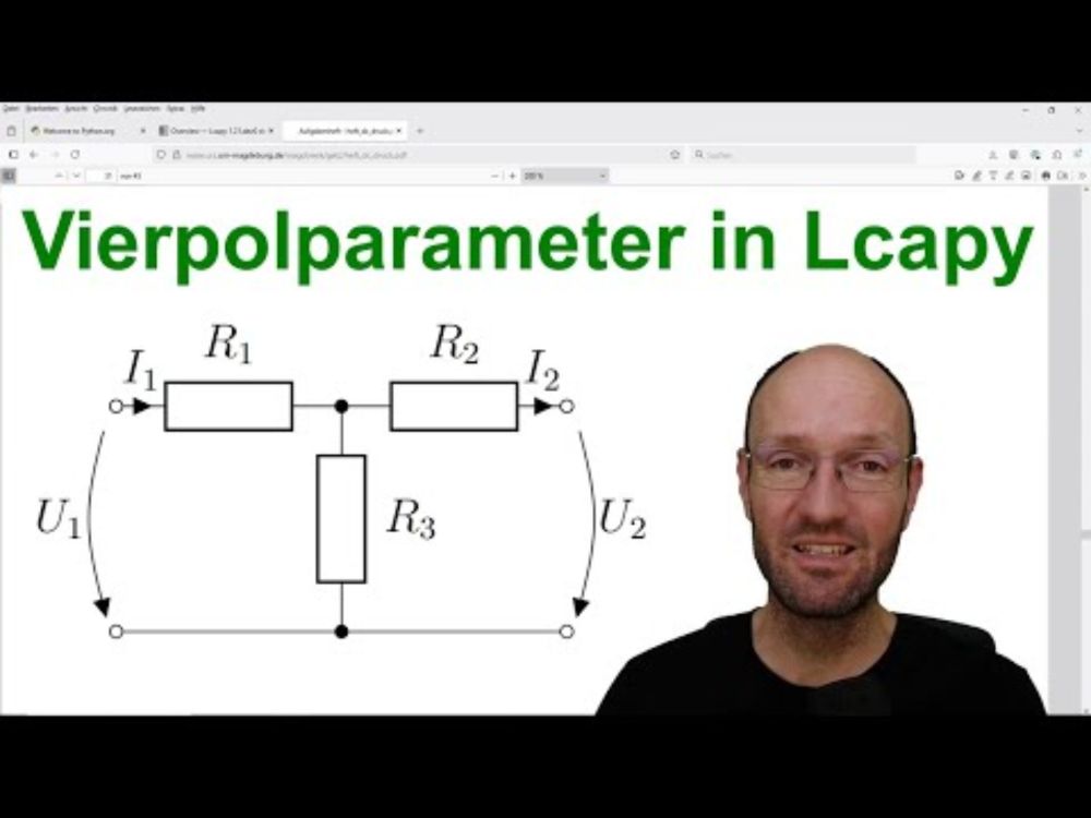 Lcapy-Tutorial zur Bestimmung der Vierpolparameter r, g, h und a eines resistiven T-Vierpols