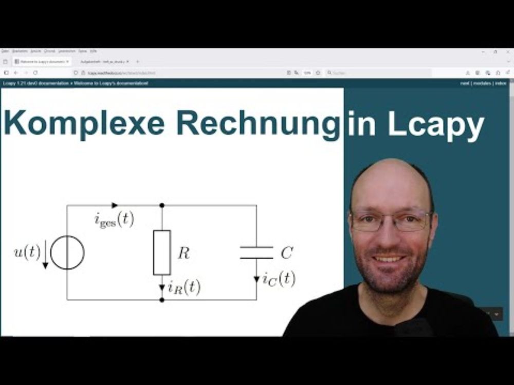 Lcapy-Tutorial zur komplexen Wechselstromrechnung mit Gesamtimpedanz und Zeigern nach Betrag & Phase