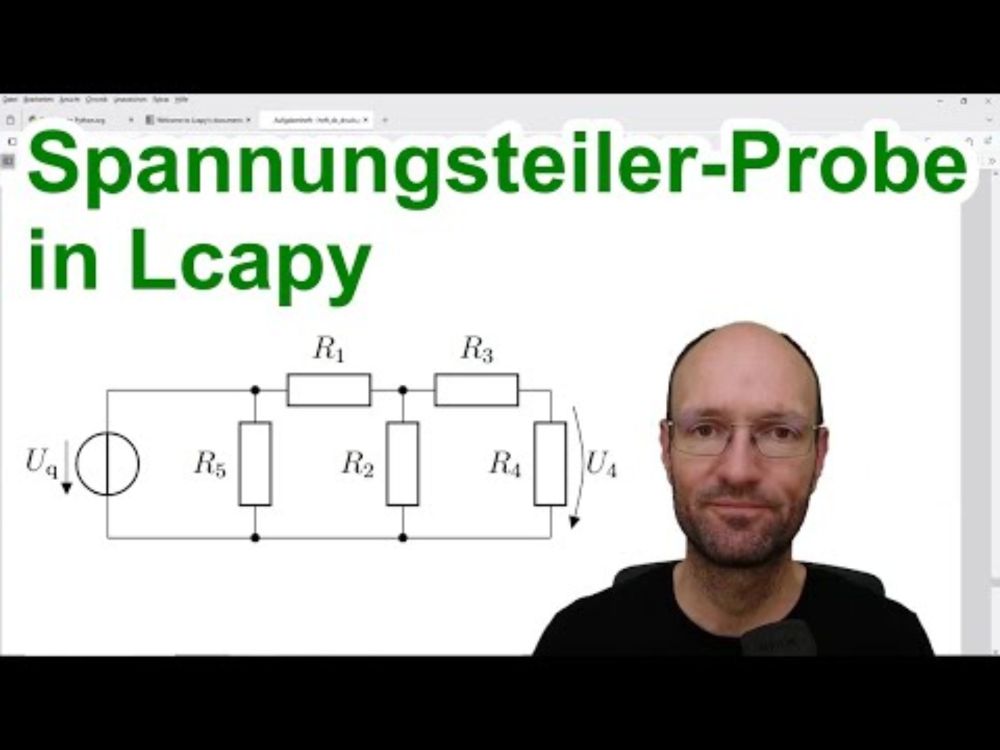 Lcapy-Tutorial zur Bestimmung der Teilspannung in einer einfachen Schaltung als Spannungsteilerprobe