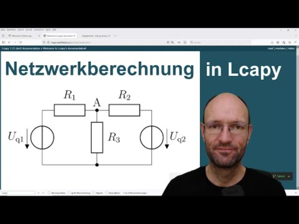 Lcapy-Tutorial zur Netzwerkberechung, Bestimmung aller Zweigströme in einer einfachen Schaltung