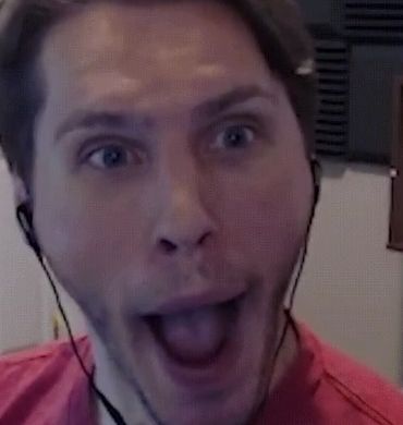 Jerma making a face that looks like the Unifont frog