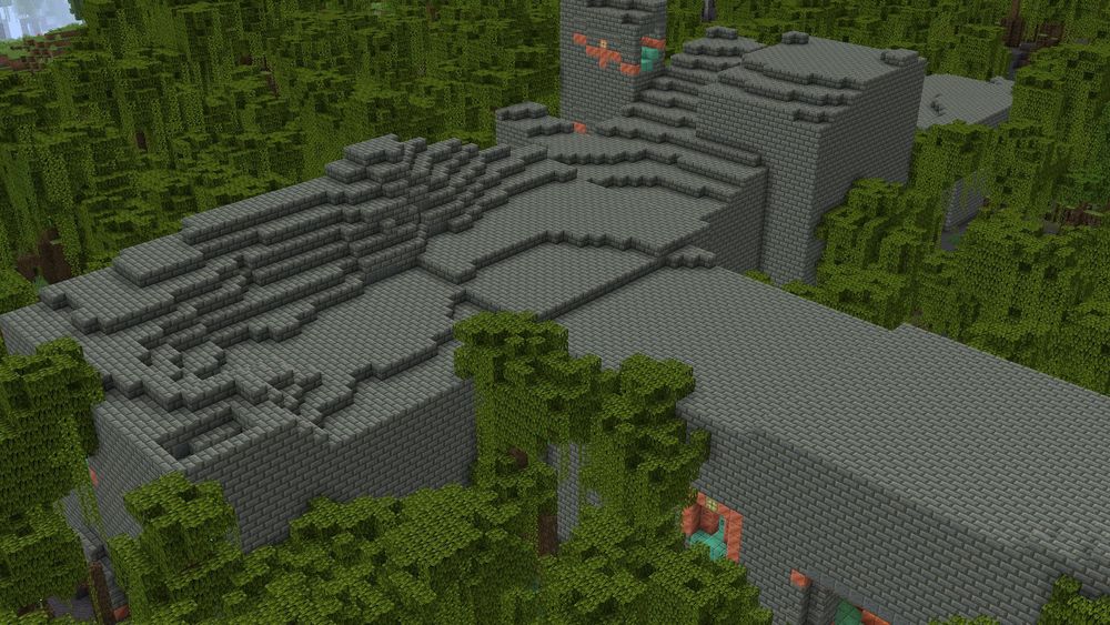 The trial chambers on the surface of the overworld, deformed with the surface