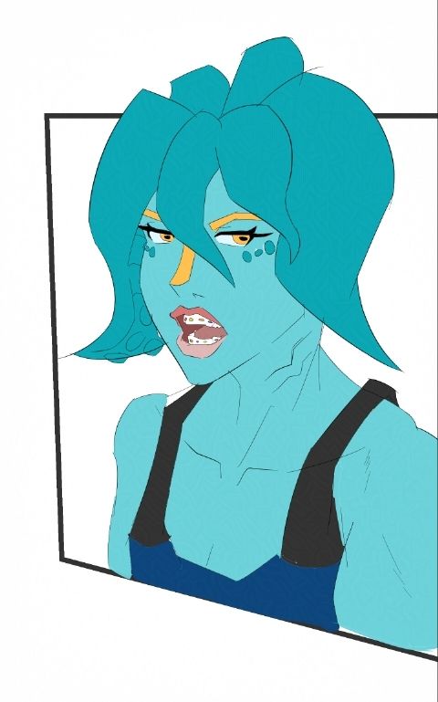 A 19 year old Ari is shown talking with an annoyed look on her face. You can see that she eventually got braces somewhere before this period.