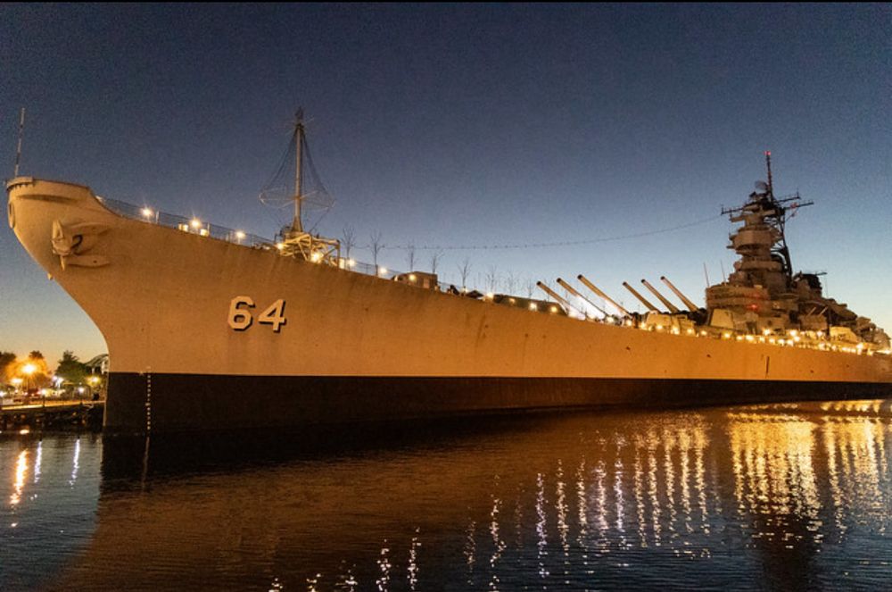 USS Wisconsin (BB-64) is an lowa-class battleship and the second ship of the United States Navy to be named in honor of the U.S. state of Wisconsin. She was built at the Philadelphia Naval Shipyard in Philadelphia, Pennsylvania, and launched on 7
December 1943 (the second anniversary of the Pearl Harbor raid), sponsored by Margaret Goodland, wife of Governor Walter Goodland of Wisconsin.