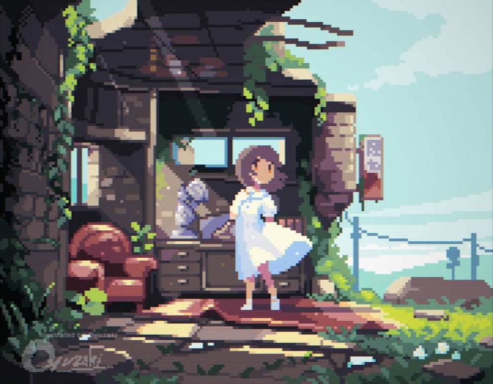 ドット絵イラスト秘密の場所