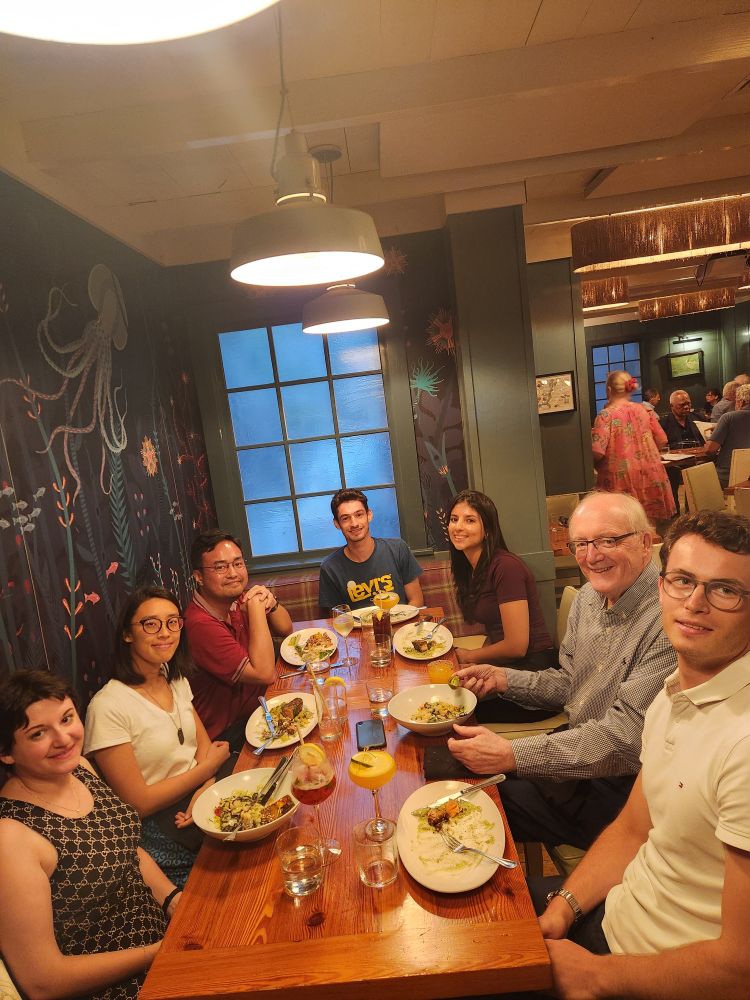 IICD and Alliance interns at a dinner table