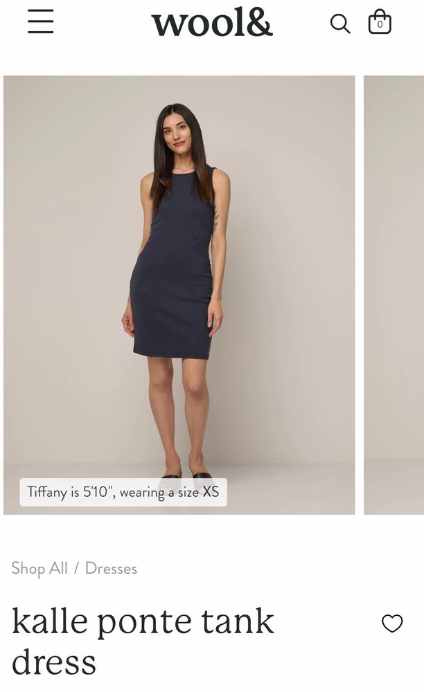 Navy ponte tank dress.