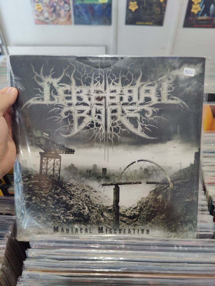 Vinyl of "cerebral bore", with imagery of a ruined glasgow