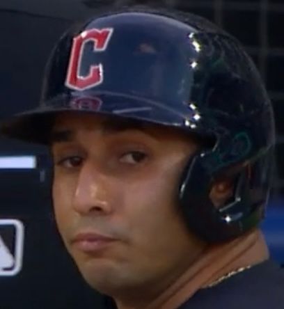 Brayan Rocchio at bat looking unflappable