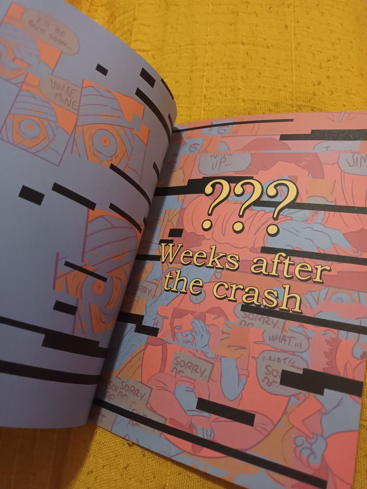 Inside of my Mouthwashing Doujin showing "??? Weeks after the crash" pages