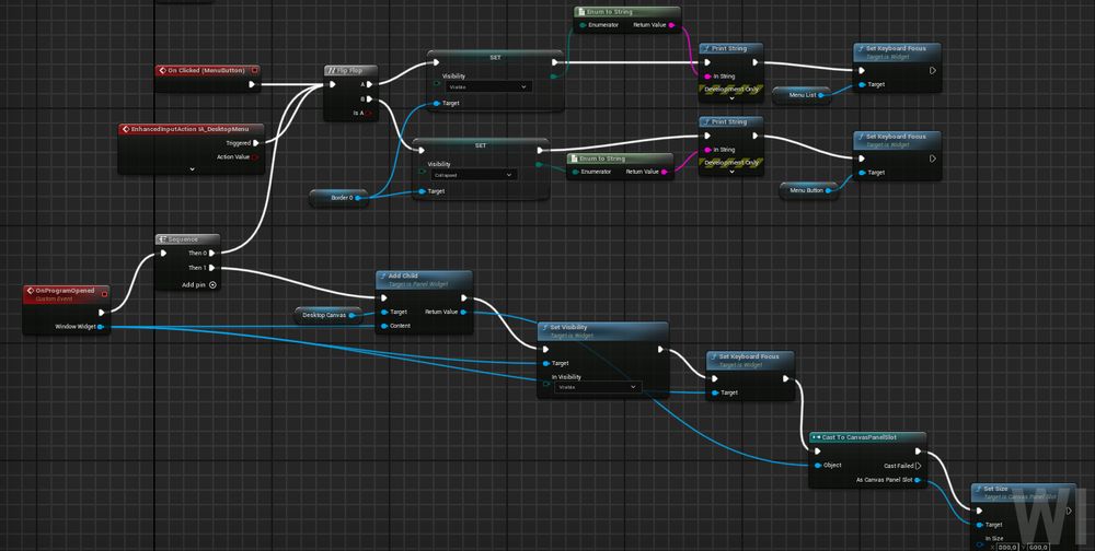A screenshot of an Unreal Engine blueprint graph.