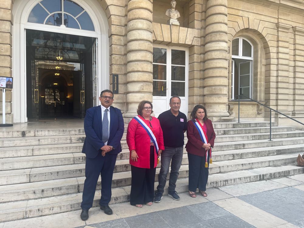 Colloque Accueillir Construire Résister. Mimmo Lucano, Andra Daqua, Léa Balage et Antoinette Guhl. Sénat 