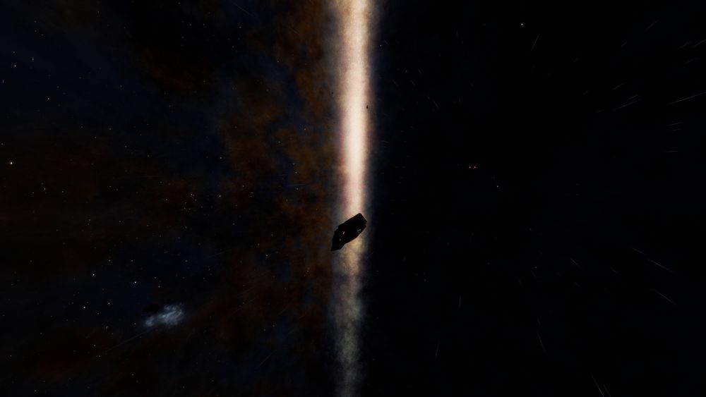 Space seperated by the milky way in the middle. On the left lot of stars seen, on the right very little.