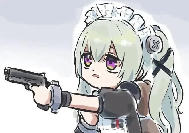 Corin from ZZZ holding a gun nervously.