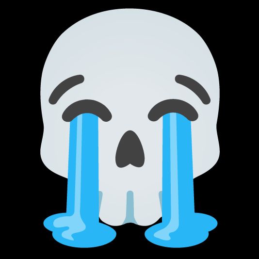 Crying skull emoji