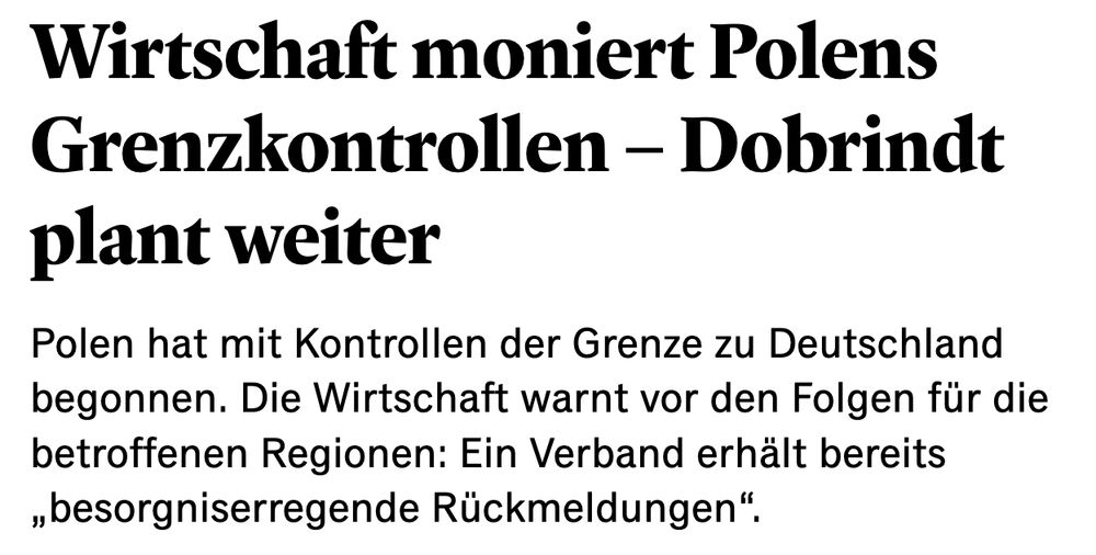 Wirtschaft moniert Polens Grenzkontrollen – Dobrindt plant weiter