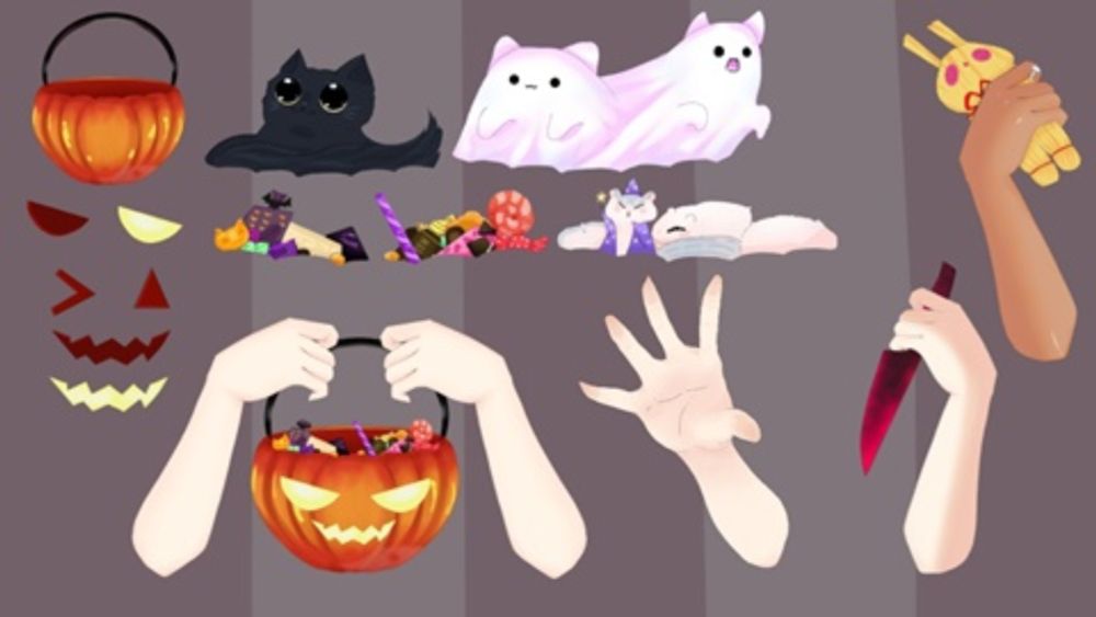 Hand Halloween assets  - Kurumi's Ko-fi Shop