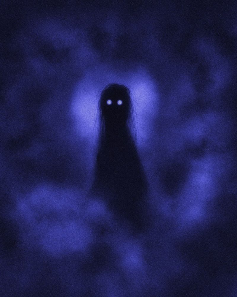 A being standing in fog