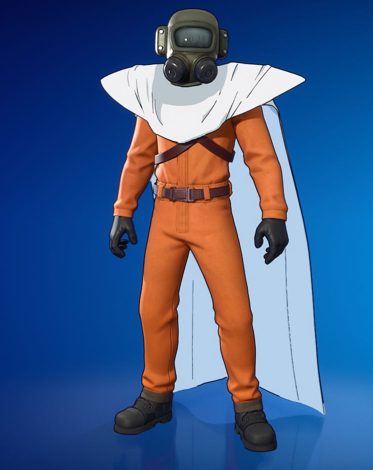 The Employee skin from Lethal Company equipped with Piccolo's Iconic Shoulder pad + cape combo, better matching the cell-shaded style than with Vendetta.