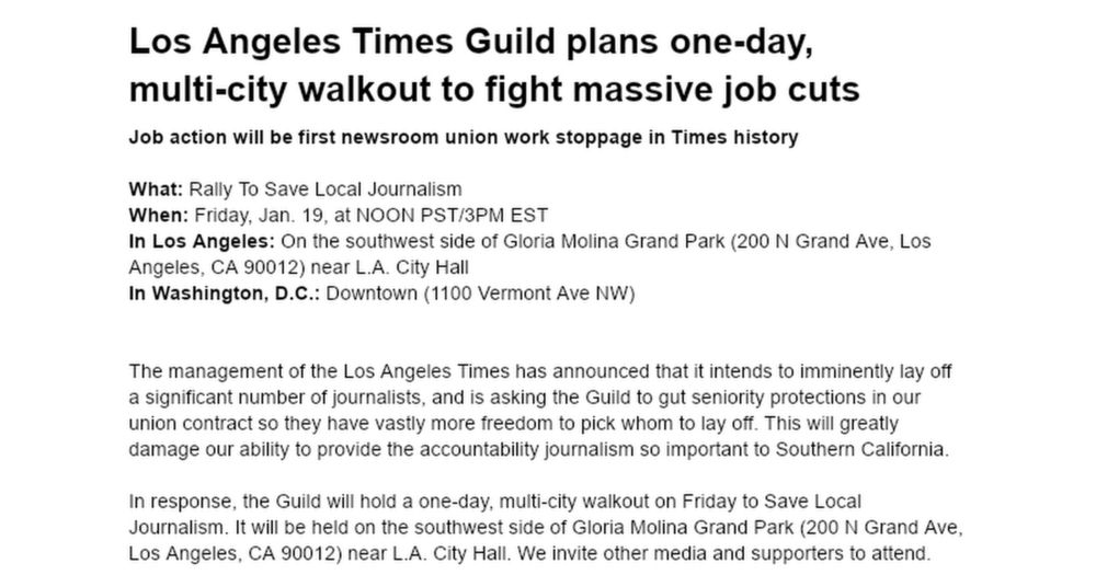 LAT Guild Statement on Walkout