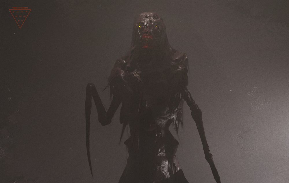 Insectoid monsters puppetting various body parts in an attemp to create the silhouette of a human