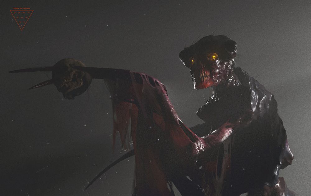 Insectoid monsters puppetting various body parts in an attemp to create the silhouette of a human