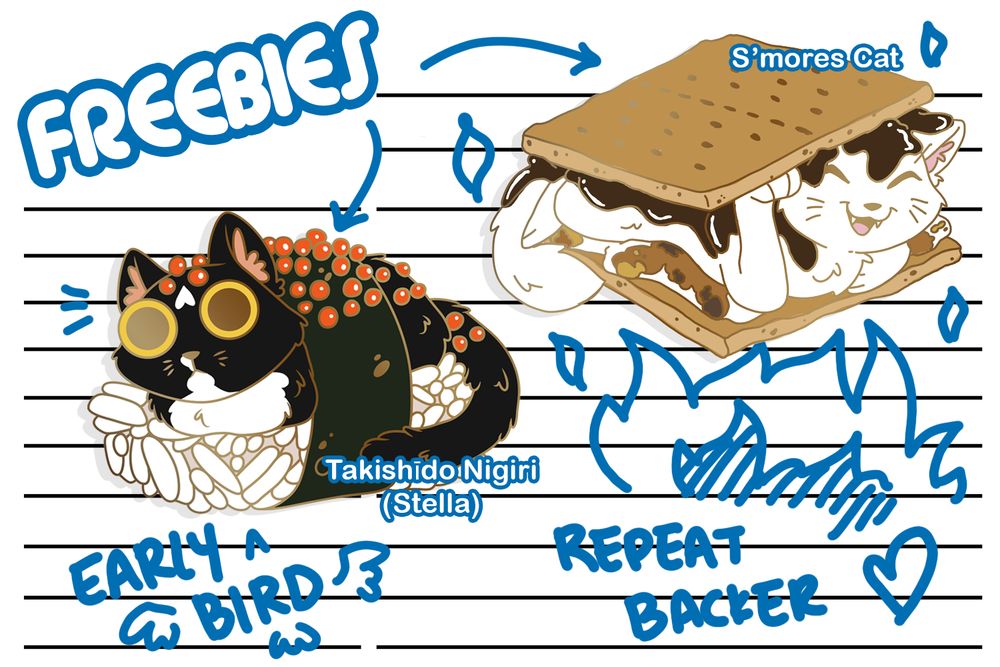 Sushi cat and Smores cats