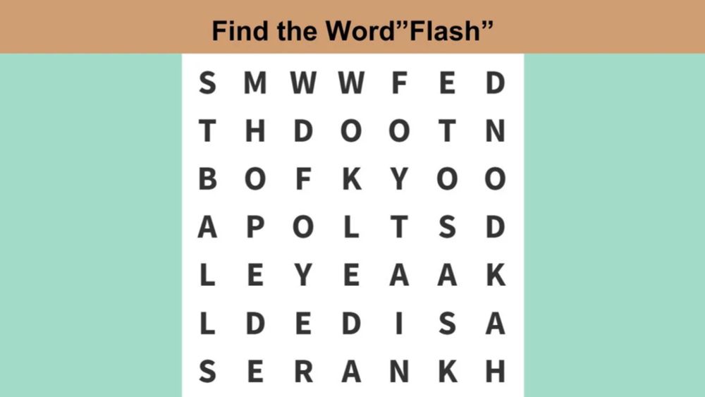 Finding Words Puzzle: Find the word “flash” in 17 seconds! - Tech Chilli