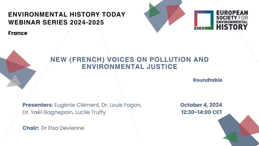 Virtual Event - New (French) Voices on Pollution and Environmental Justice