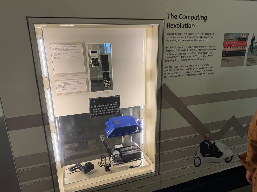 The Sinclair Spectrum display at the Riverside Museum in Glasgow. 