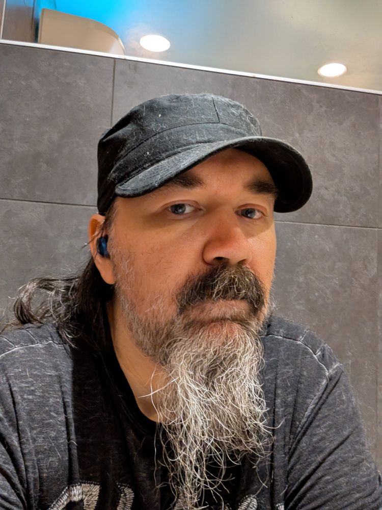 a white man with a white man beard